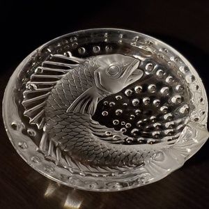 Lalique Concarneau candy dish/ Beautiful Lalique crystal fish tray